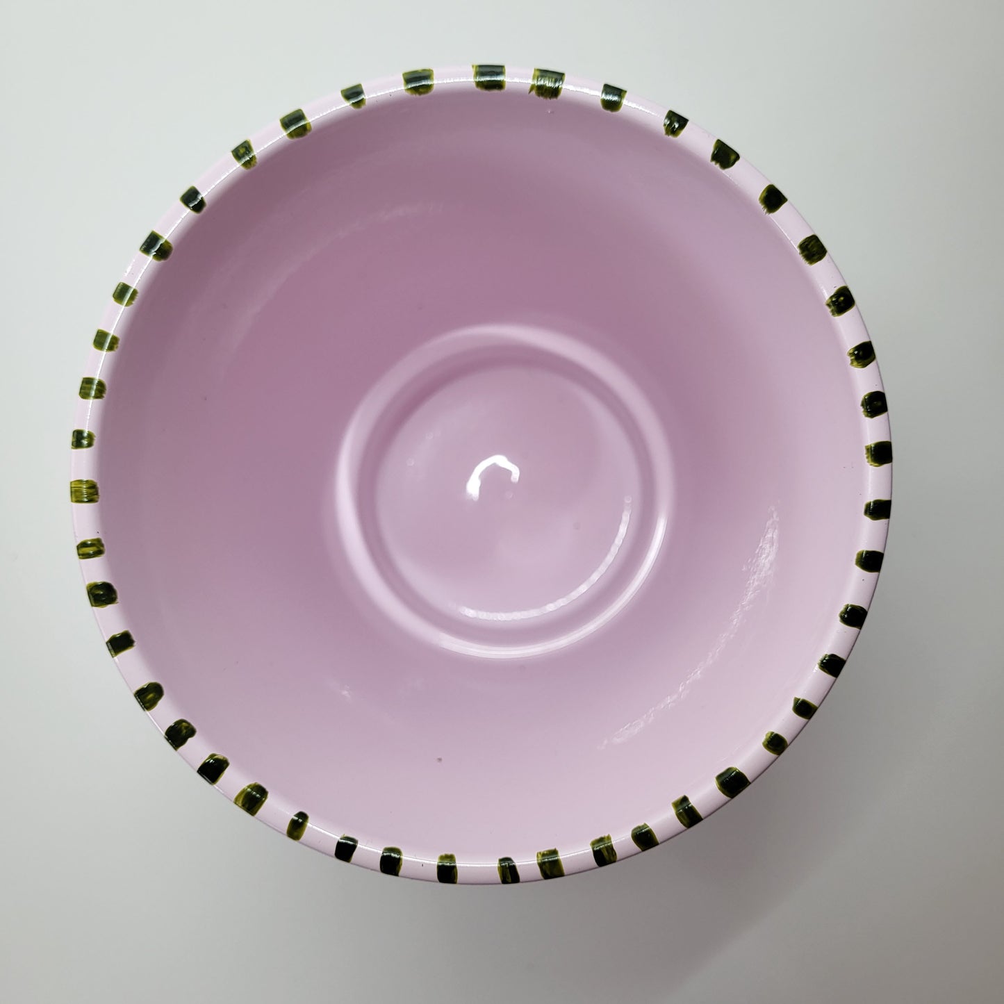 Lavender Pink Hand Painted Ceramic Planter