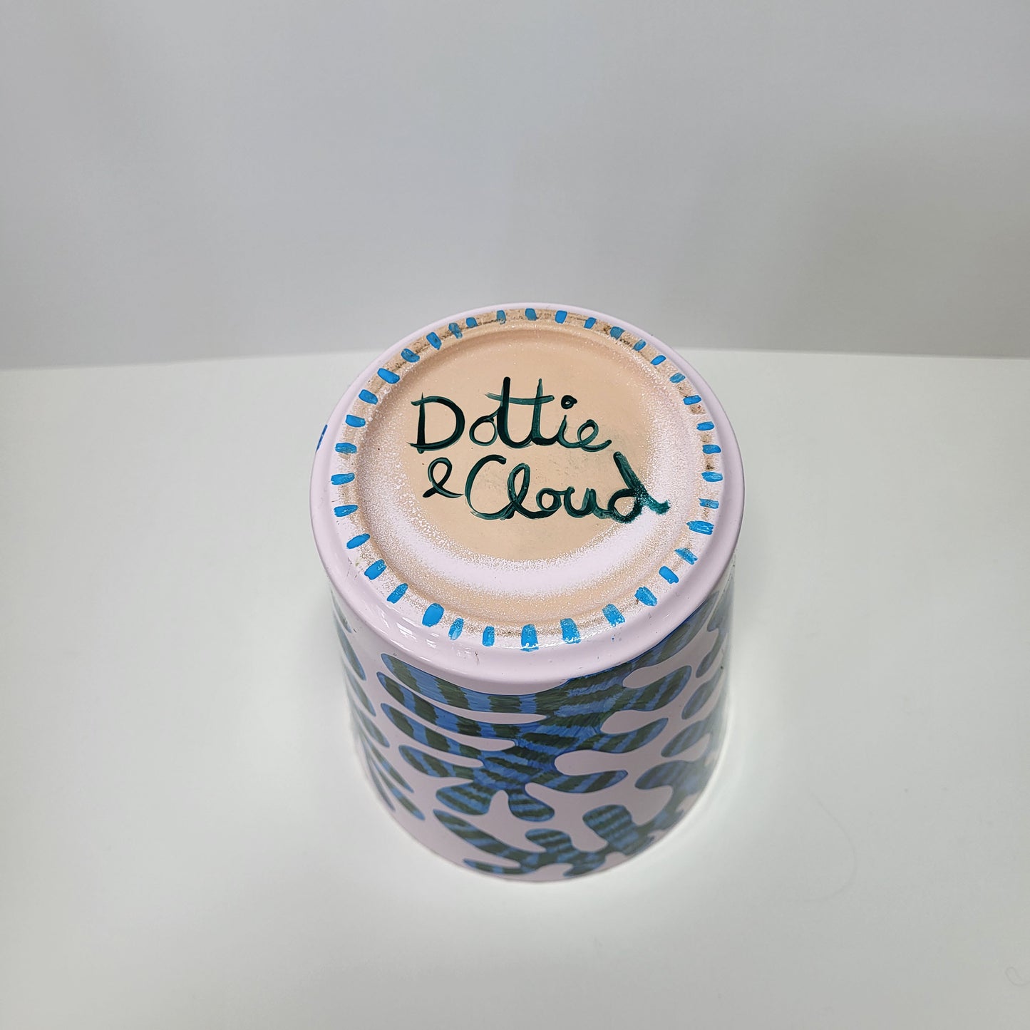 Lavender Pink Hand Painted Ceramic Planter