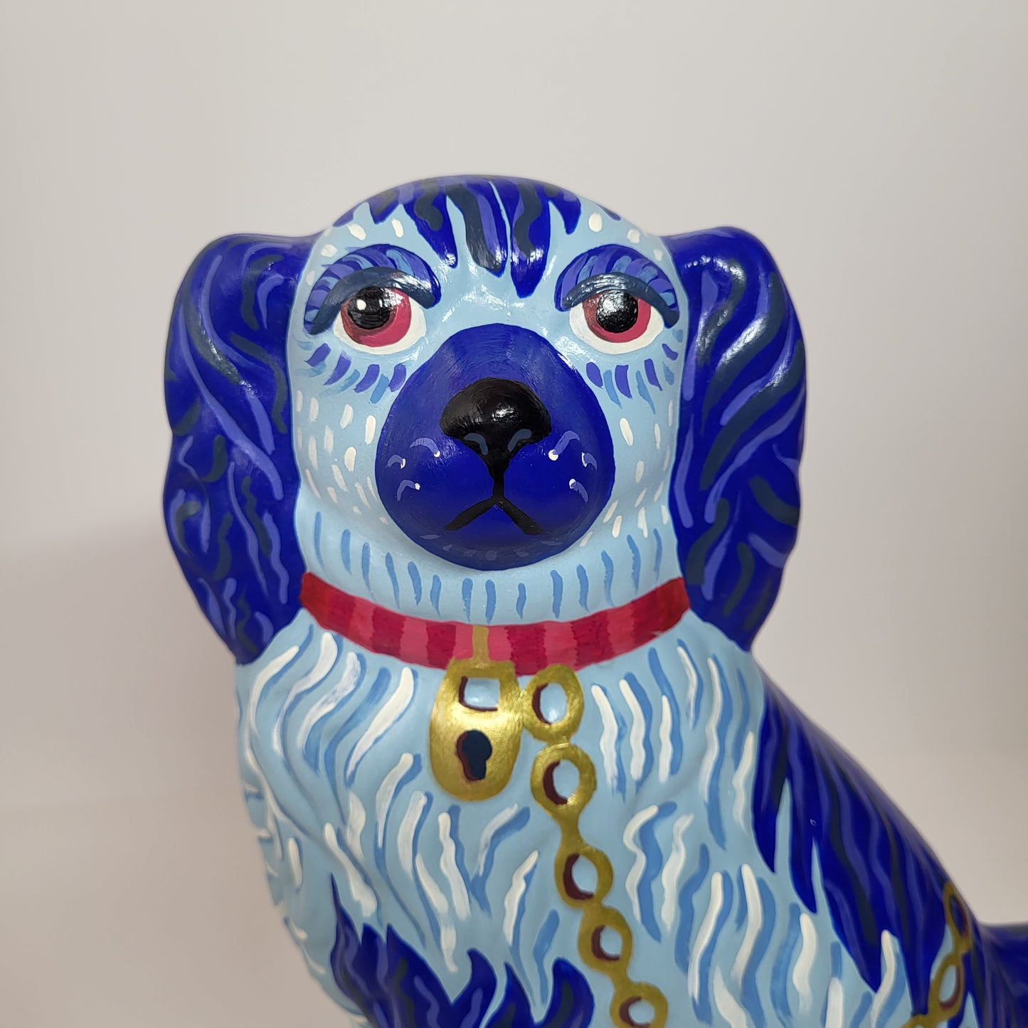 Hand Painted Ceramic Mantle Dogs