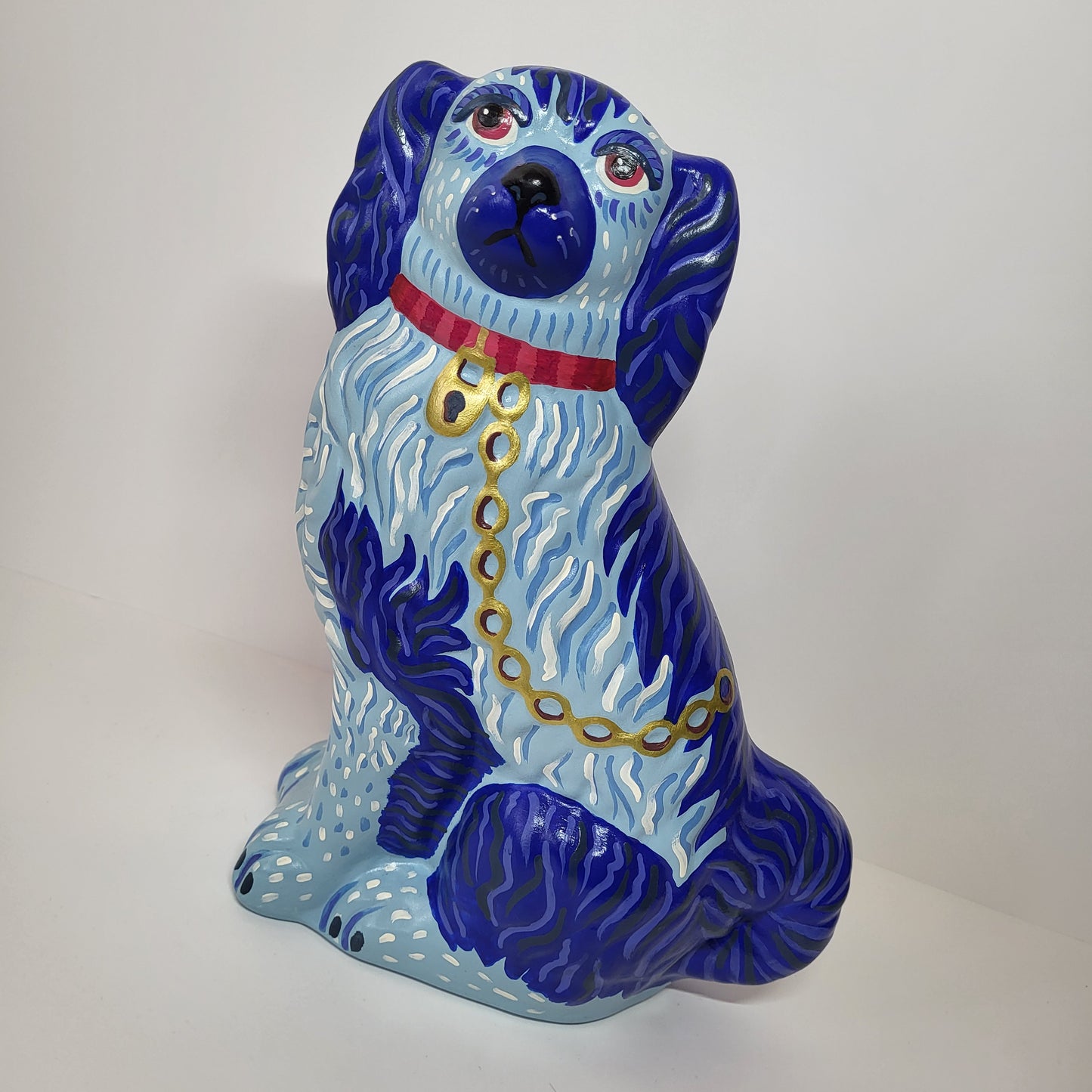Hand Painted Ceramic Mantle Dogs