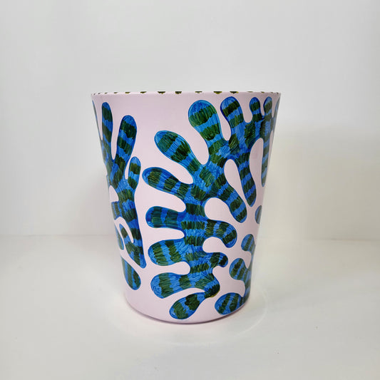Lavender Pink Hand Painted Ceramic Planter