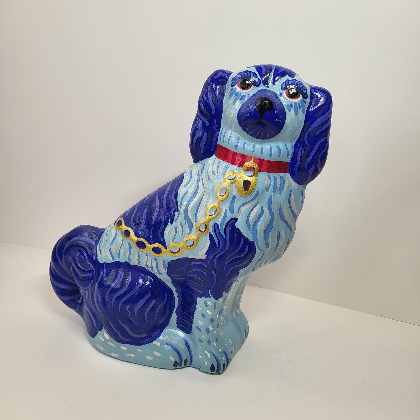 Hand Painted Ceramic Mantle Dogs