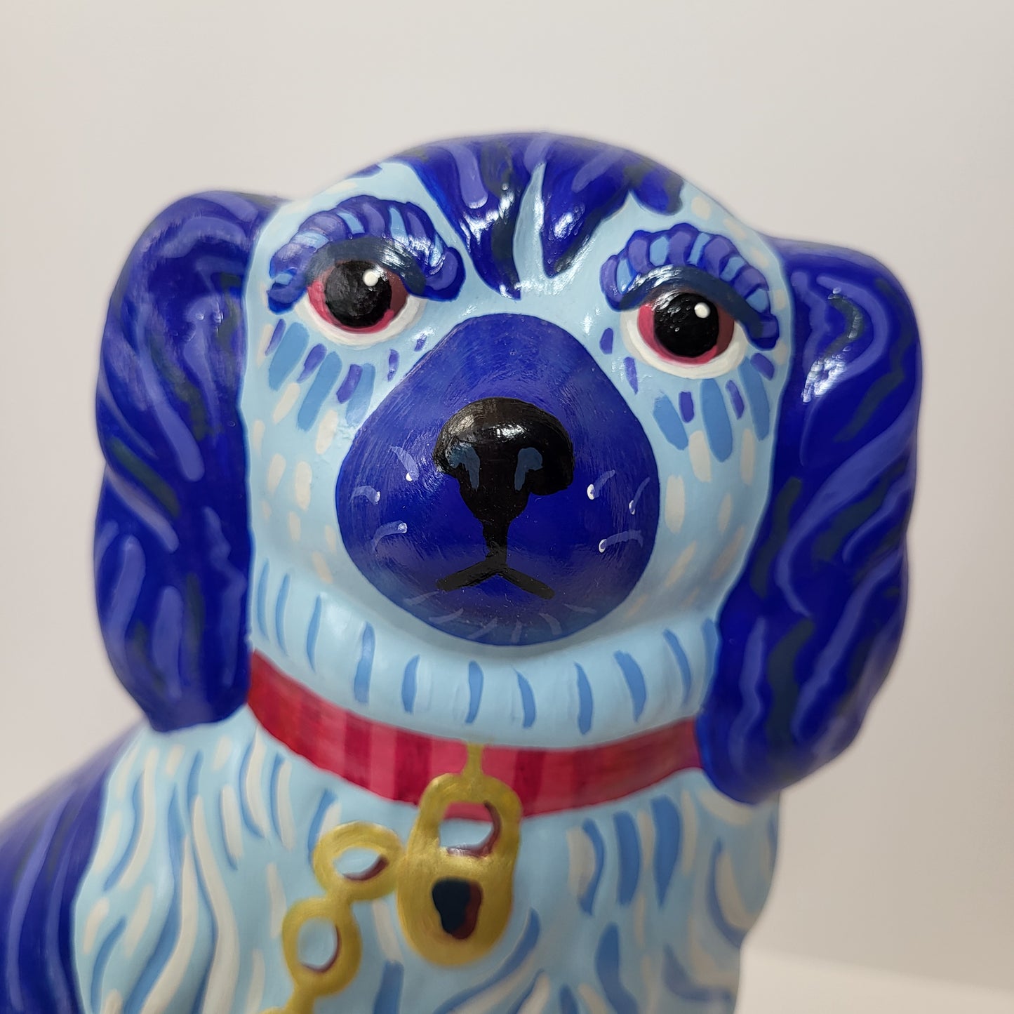 Hand Painted Ceramic Mantle Dogs