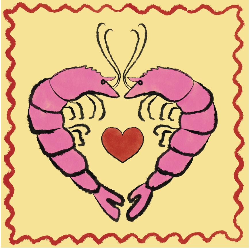 Prawn Greetings Card